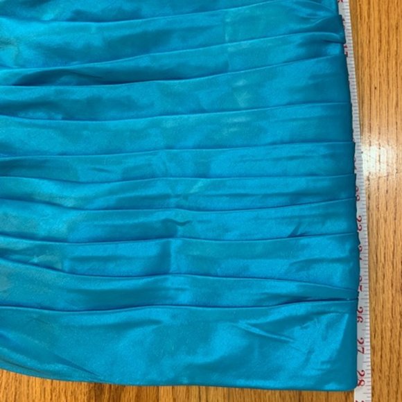 Juniors Teal Color Party Dress Size 1/2 - Picture 8 of 9